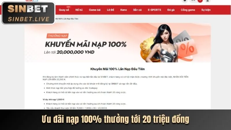 Tiền thưởng chào mừng VIP và hoàn trả cao